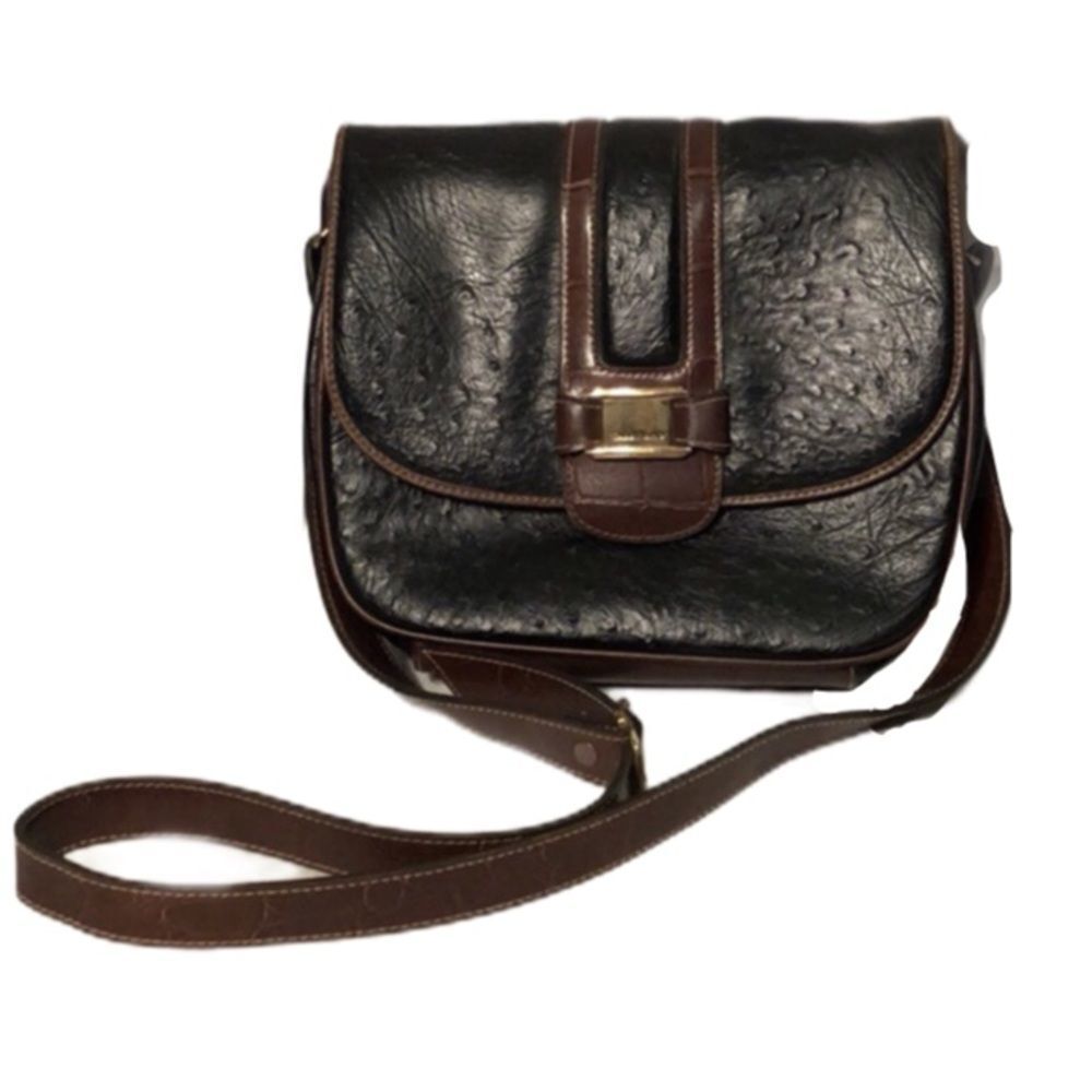 Vintage Carryland Faux Leather Crossbody Bag